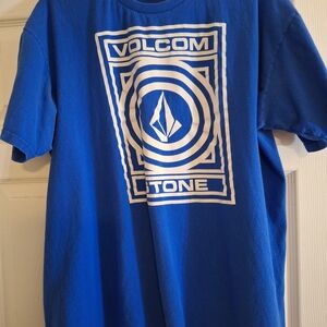 Volcom Royal Blue Tee with White Logo